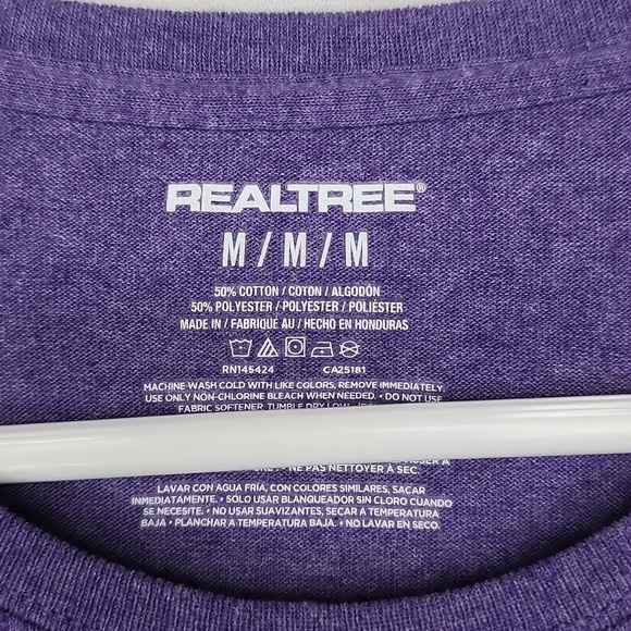RealTree Women's Medium Purple T-Shirt - Picture 3 of 10